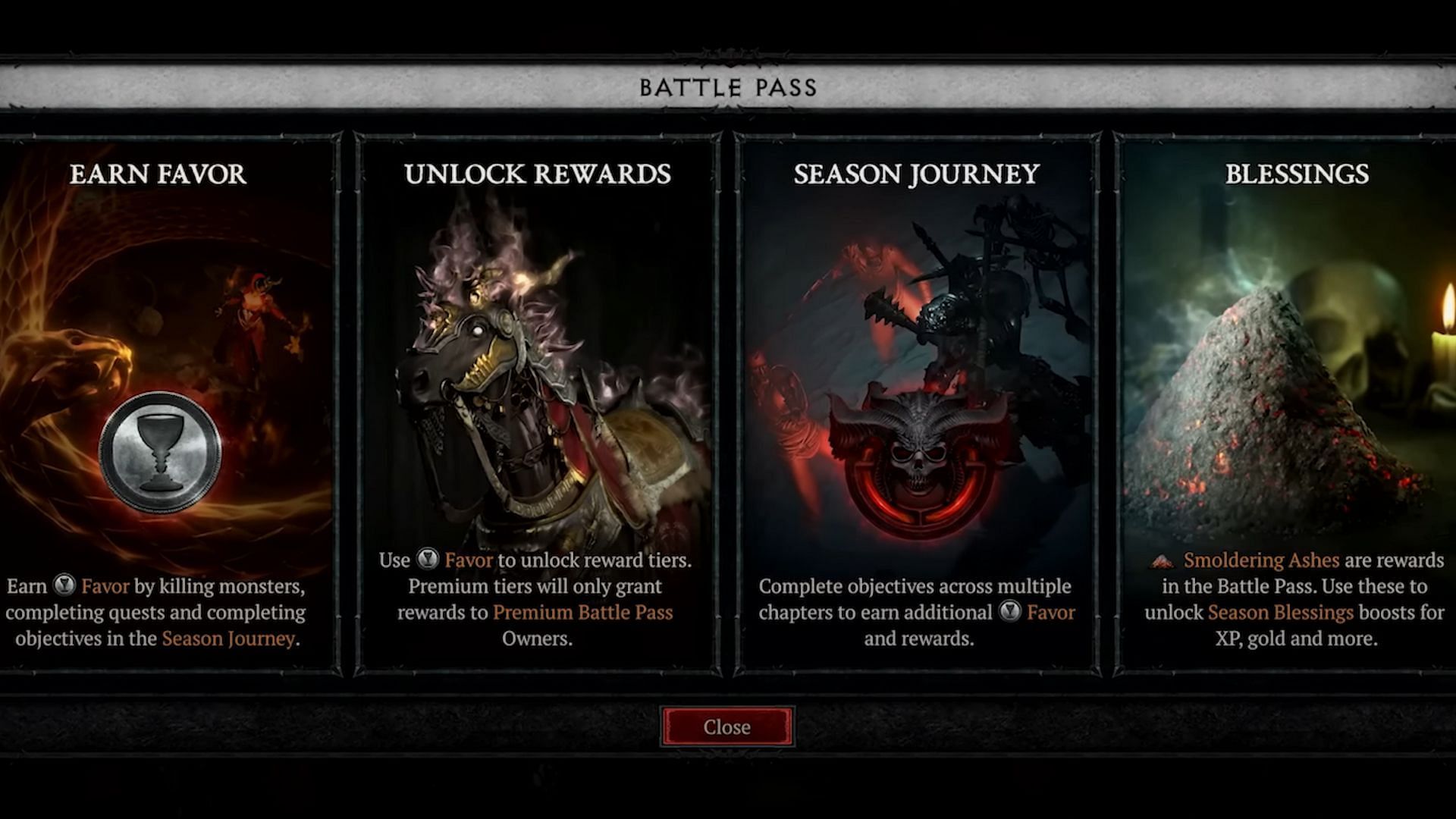 You must earn Favor to progress the tiers (Image via Diablo 4)